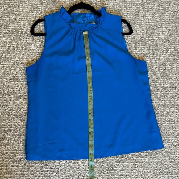 J.Crew Factory Ruffleneck Sleeveless Crepe Blouse - Picture 8 of 8